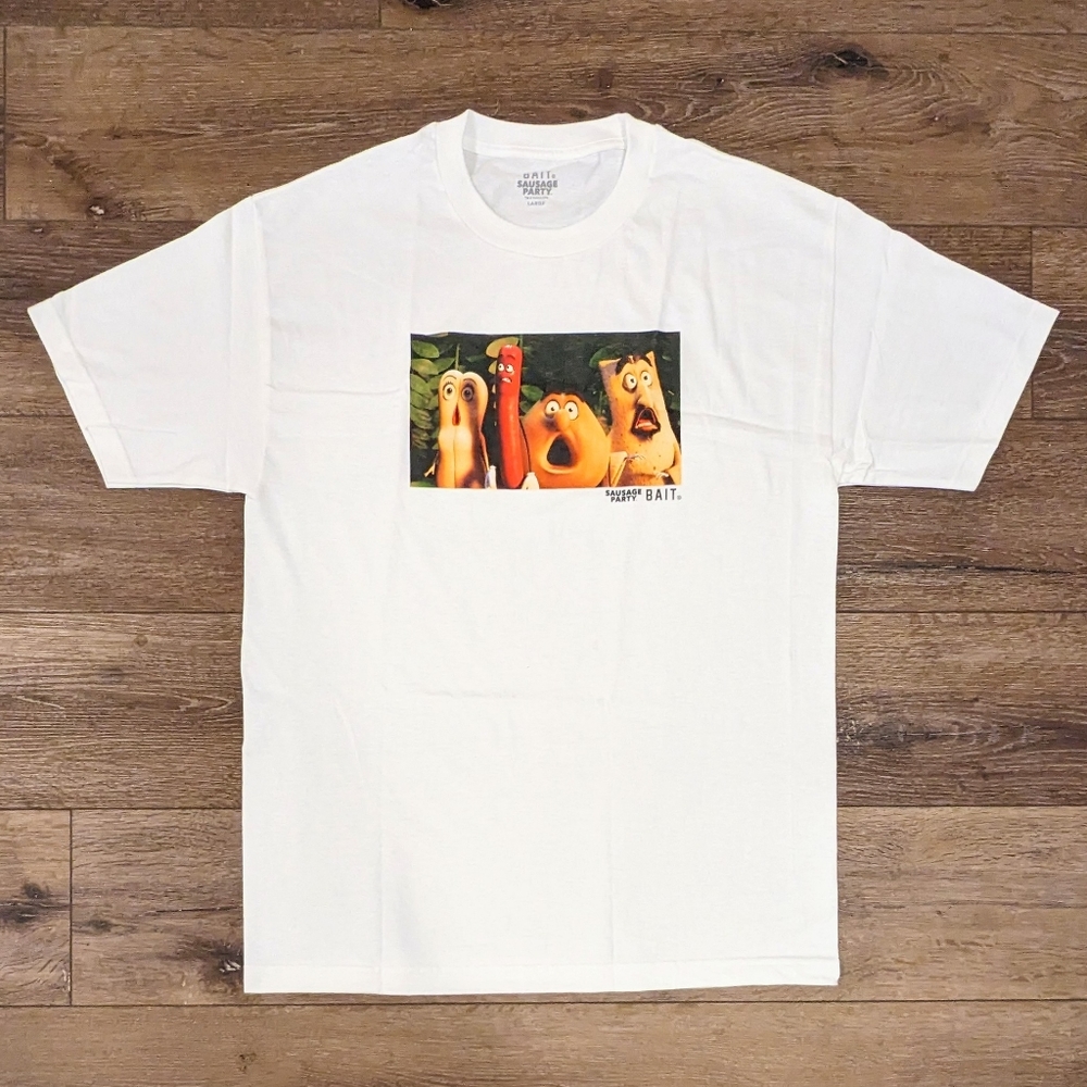 BAIT X Sausage Party comedy movie t-shirt - SIZE L